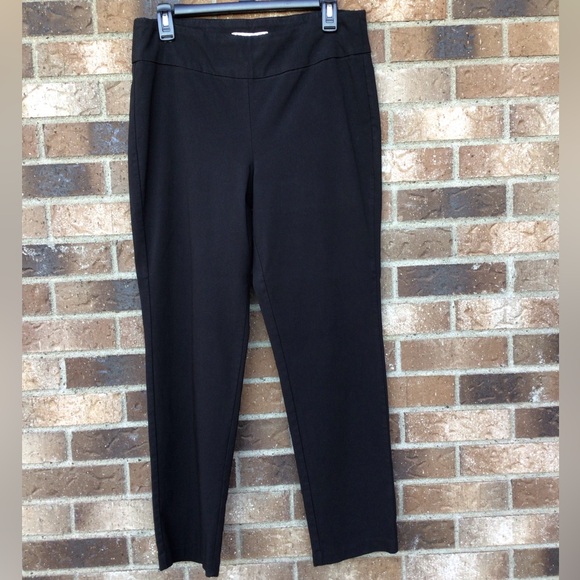 Larry Levine Pants - Elegant Black Women's Pants with elastic waist line